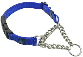 reflective martingale dog collar with chain β Max & Neo