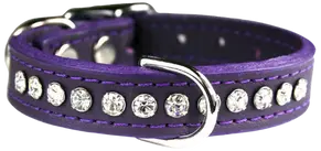 OmniPet Signature leather dog collar with decorative crystals for stylish dogs