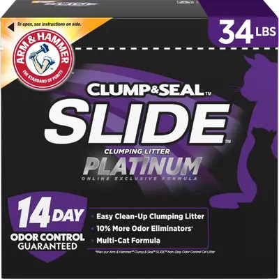ARM & HAMMER Slide Platinum clumping cat litter box