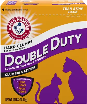 40-lb box of Arm & Hammer Double Duty scented clumping cat litter