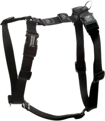 Black Blue-9 Balance dog harness with adjustable straps and front and back leash rings