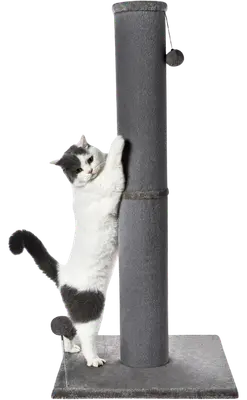 Cat Craft Bobcat tall carpet-style cat scratching post with wide square base