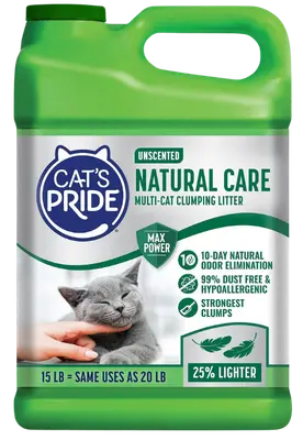 Cat’s Pride Max Power Natural Care Unscented clumping cat litter container