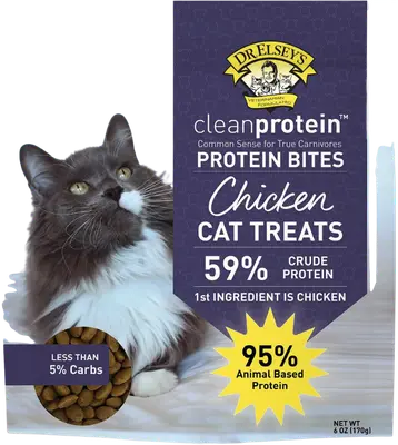 Dr. Elsey’s cleanprotein Protein Bites Chicken 6-ounce bag with small crunchy treats