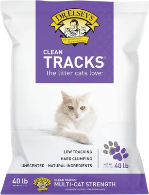 Dr. Elsey’s Clean Tracks unscented clumping clay cat litter bag