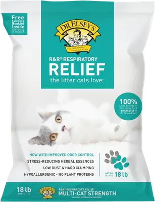 Dr. Elsey’s R&R Respiratory Relief clumping clay cat litter bag
