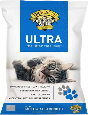Dr. Elsey’s Ultra Unscented clumping clay cat litter bag
