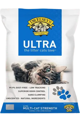 Dr. Elsey’s Ultra Unscented low dust clumping clay cat litter bag