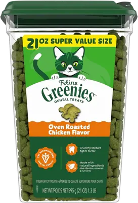 Feline Greenies Oven Roasted Chicken dental cat treats package