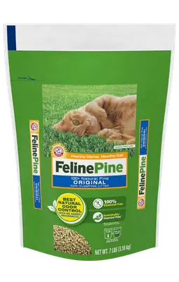 Feline Pine Original Non-Clumping Wood Cat Litter bag for budget natural cat litter