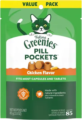 GREENIES Feline Pill Pockets Chicken soft cat treats bag