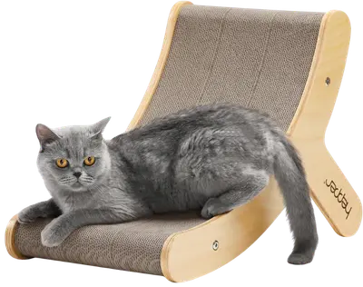 Hepper Hi-Lo adjustable cardboard cat scratcher with wood frame