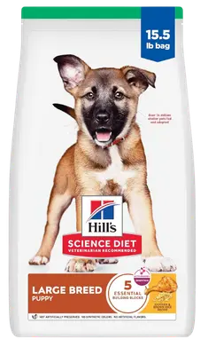 Hill's Science Diet Puppy Large Breed Chicken and Brown Rice food bag