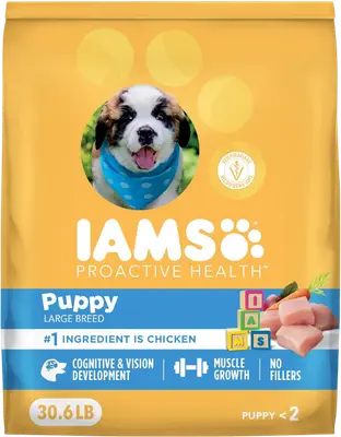 IAMS Proactive Health Large Breed Puppy dry dog food bag