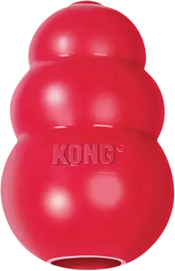 KONG Classic red rubber dog toy for treat stuffing and enrichment
