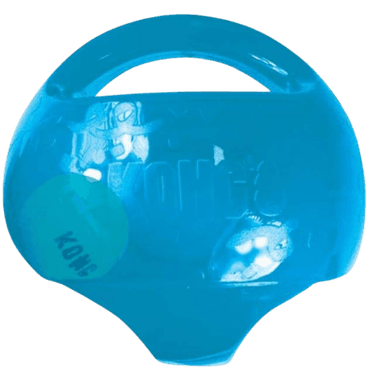 KONG Jumbler Ball with enclosed squeaker for supervised fetch and shaking games