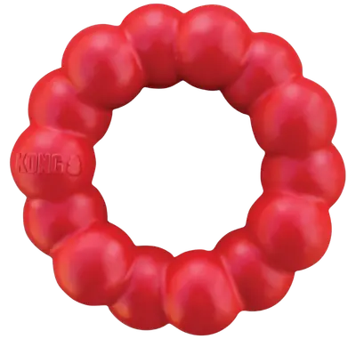 KONG rubber ring dog toy for steady chewing and supervised play