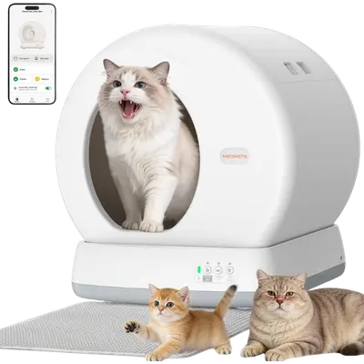 Gray Meowant MW-SC01 round automatic litter box