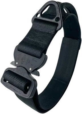 Black Miles Tactical dog collar with AustriAlpin COBRA buckle and control handle