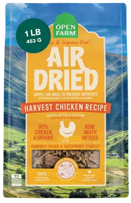 Open Farm Harvest Chicken air dried dog food bag