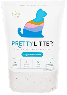 PrettyLitter Original Unscented silica crystal cat litter bag