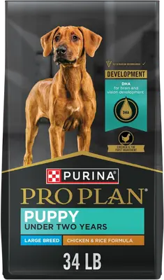 Purina Pro Plan Development Large Breed Chicken & Rice puppy food bag