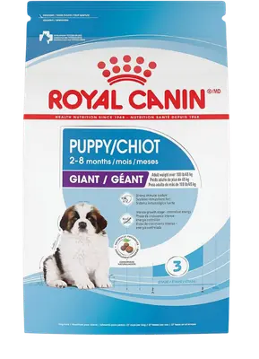 Royal Canin Giant Puppy dry dog food bag