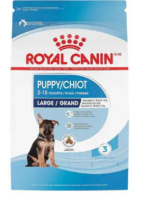 Royal Canin Large Puppy dry dog food bag