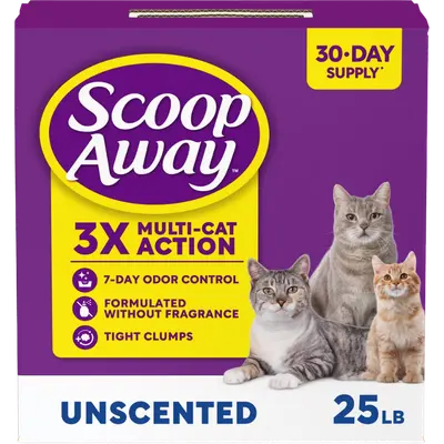 Scoop Away Unscented 25-pound clumping clay cat litter box