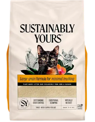Sustainably Yours Large Grain corn and cassava cat litter bag
