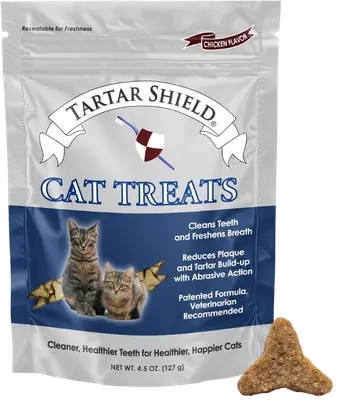 Tartar Shield chicken dental cat treats bag