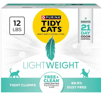 Tidy Cats Free and Clean unscented low dust cat litter container