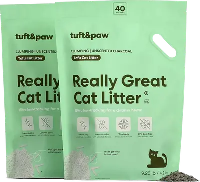 Tuft & Paw Really Great unscented tofu cat litter bag