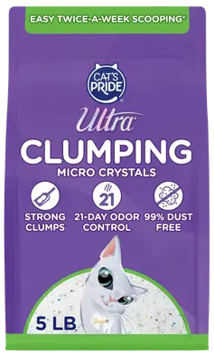 Ultra Clumping Micro Crystals 5-pound purple litter bag