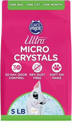 Ultra Micro Crystals Unscented 5-pound cat litter bag