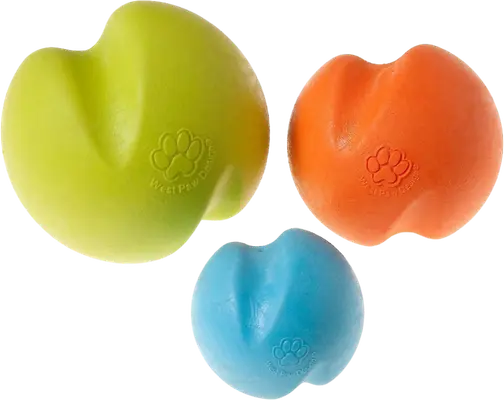 West Paw Zogoflex Jive floating dog ball for fetch and water play
