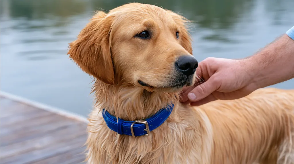 Tuff Pupper Classic Heavy Duty waterproof dog collar with a traditional metal buckle and D-ring.