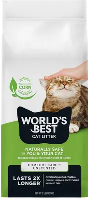 World’s Best Comfort Care unscented natural low dust cat litter