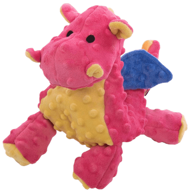 goDog Bubble Plush Dragon with reinforced Chew Guard lining and built-in squeaker