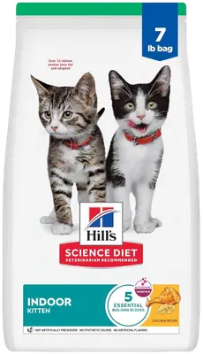 Hill's Science Diet Indoor Kitten Chicken dry cat food bag