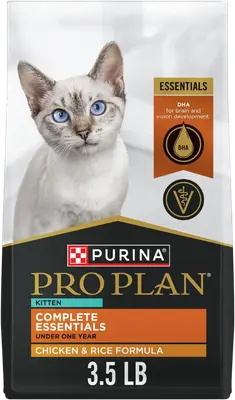 Purina Pro Plan Complete Essentials Kitten Chicken and Rice dry food bag