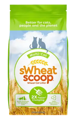 sWheat Scoop Multi-Cat Natural Clumping Wheat Cat Litter bag for value natural litter